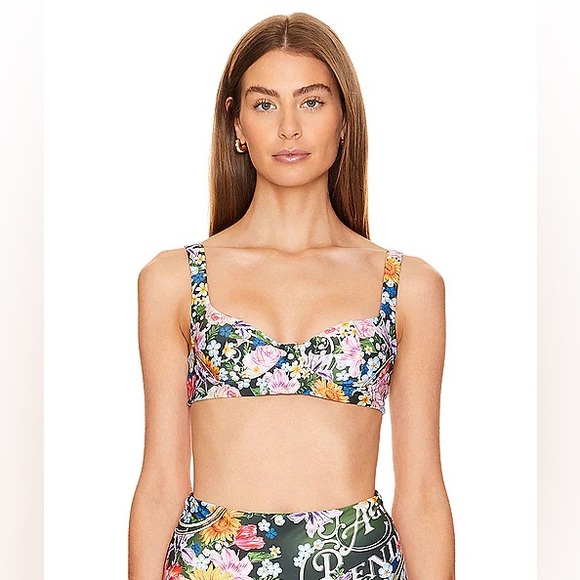 Agua Bendita Other - NWT AGUA BENDITA Balena Dreamin Bikini Top In Pink Floral Multi Sz S